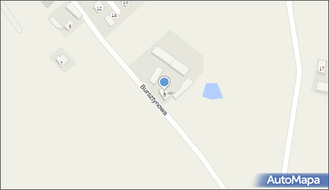 Dąbrówka, Bursztynowa, 8, mapa Dąbrówka