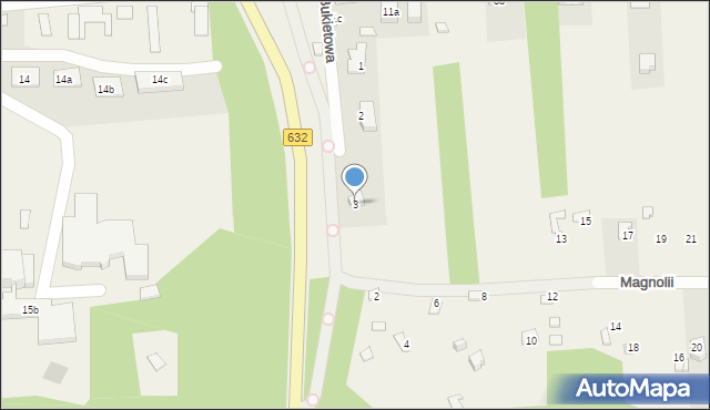 Dębe, Bukietowa, 3, mapa Dębe