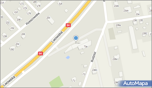 Dębica, Budzisz, 73b, mapa Dębicy