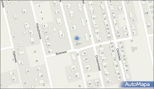Długołęka, Bukowa, 10, mapa Długołęka