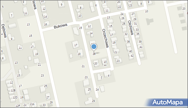 Długołęka, Bukowa, 18, mapa Długołęka