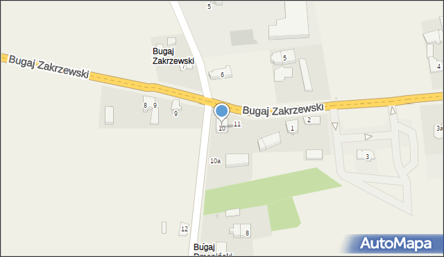 Dmenin, Bugaj Dmeniński, 10, mapa Dmenin