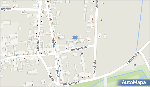 Dobrzyca, Bulsiewicza Alfreda, dr., 7, mapa Dobrzyca