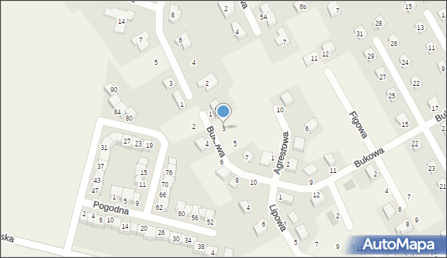 Dobrzykowice, Bukowa, 3, mapa Dobrzykowice