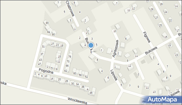 Dobrzykowice, Bukowa, 6, mapa Dobrzykowice