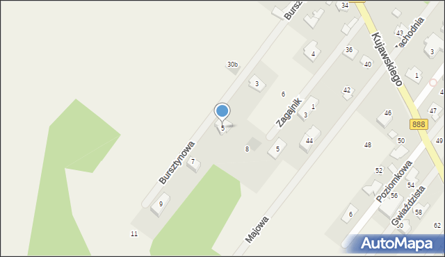 Feliksów, Bursztynowa, 5, mapa Feliksów