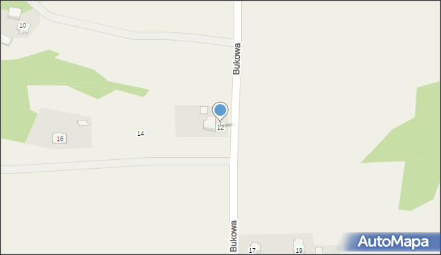 Frydrychowice, Bukowa, 12, mapa Frydrychowice