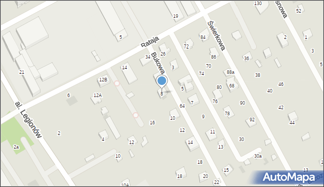 Garwolin, Bukowa, 8, mapa Garwolin