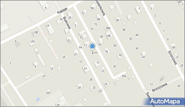 Garwolin, Bukowa, 9, mapa Garwolin