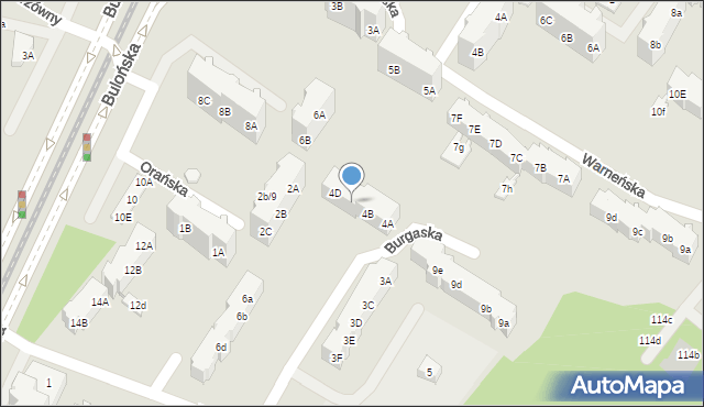 Gdańsk, Burgaska, 4C, mapa Gdańska