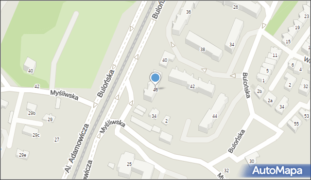 Gdańsk, Bulońska, 46, mapa Gdańska