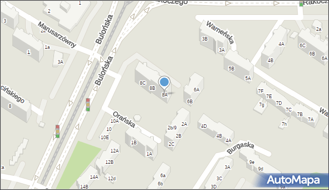 Gdańsk, Bulońska, 8A, mapa Gdańska