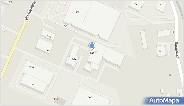 Gdańsk, Budowlanych, 64d, mapa Gdańska