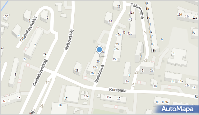Gdynia, Buraczana, 26b, mapa Gdyni