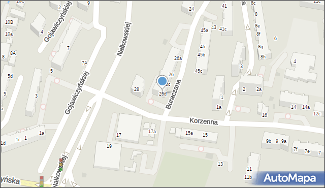 Gdynia, Buraczana, 26d, mapa Gdyni