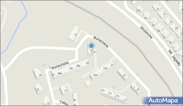 Gdynia, Buraczana, 27a, mapa Gdyni