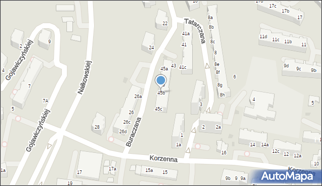 Gdynia, Buraczana, 45b, mapa Gdyni