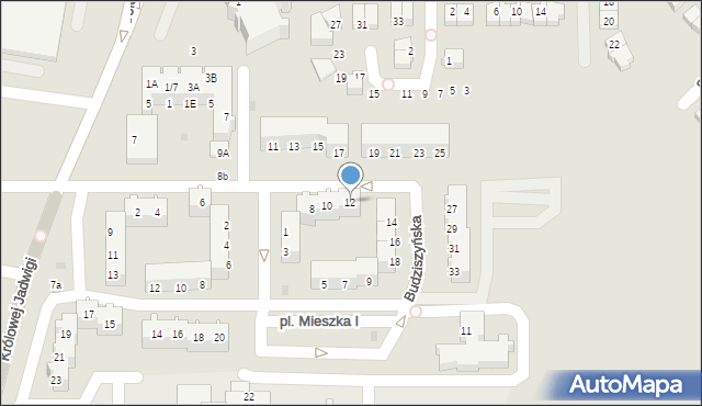 Głogów, Budziszyńska, 12, mapa Głogów