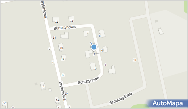 Gościno, Bursztynowa, 3, mapa Gościno