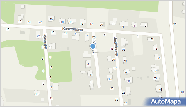 Grabiny-Zameczek, Bukowa, 2, mapa Grabiny-Zameczek