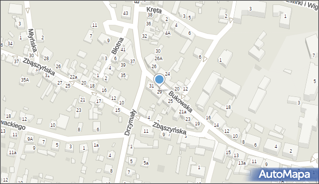 Grodzisk Wielkopolski, Bukowska, 29, mapa Grodzisk Wielkopolski