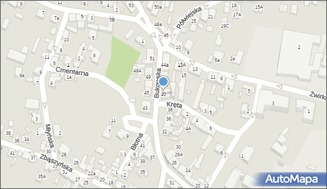 Grodzisk Wielkopolski, Bukowska, 40, mapa Grodzisk Wielkopolski