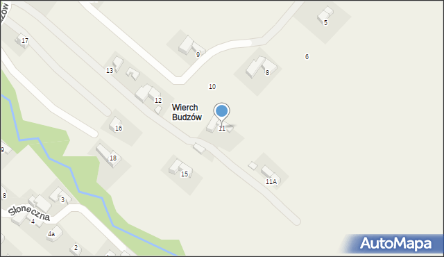 Groń, Budzów Wierch, 11, mapa Groń