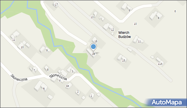 Groń, Budzów Wierch, 18, mapa Groń