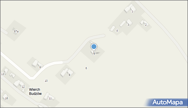 Groń, Budzów Wierch, 5, mapa Groń