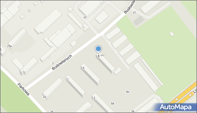 Grudziądz, Budowlanych, 8, mapa Grudziądza