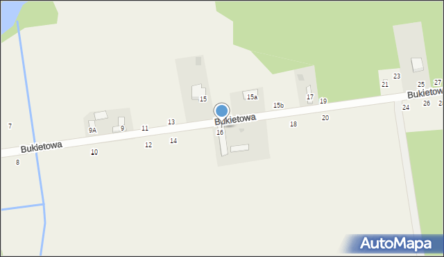 Grzegorzewice, Bukietowa, 16a, mapa Grzegorzewice