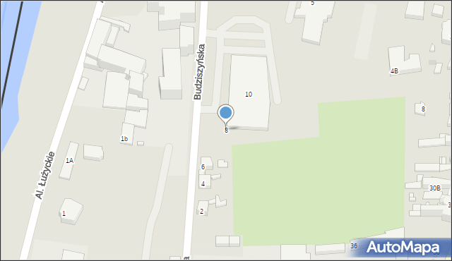 Gubin, Budziszyńska, 8, mapa Gubin