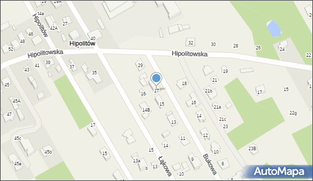 Hipolitów, Bukowa, 17, mapa Hipolitów