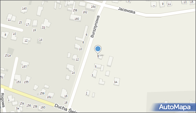 Jacewo, Bursztynowa, 6, mapa Jacewo