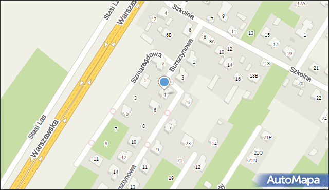 Jadwisin, Bursztynowa, 4, mapa Jadwisin