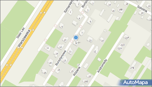 Jadwisin, Bursztynowa, 9, mapa Jadwisin