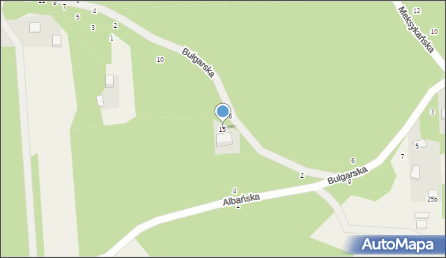 Janinów, Bułgarska, 15, mapa Janinów