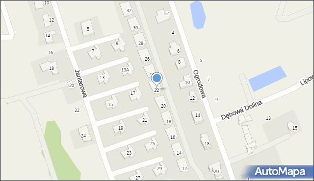 Jankowo Gdańskie, Bursztynowe Wzgórza, 22, mapa Jankowo Gdańskie