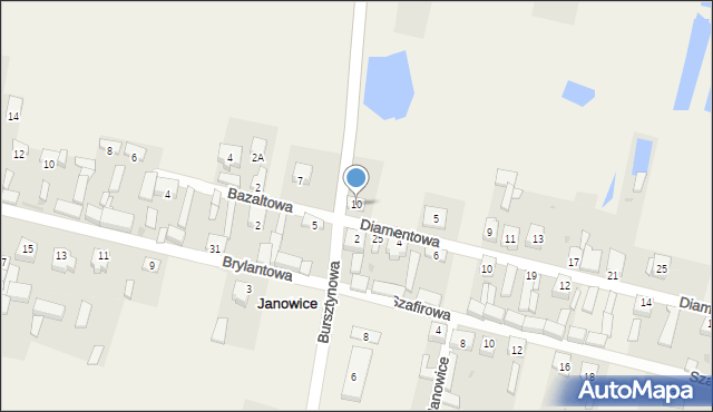 Janowice, Bursztynowa, 10, mapa Janowice