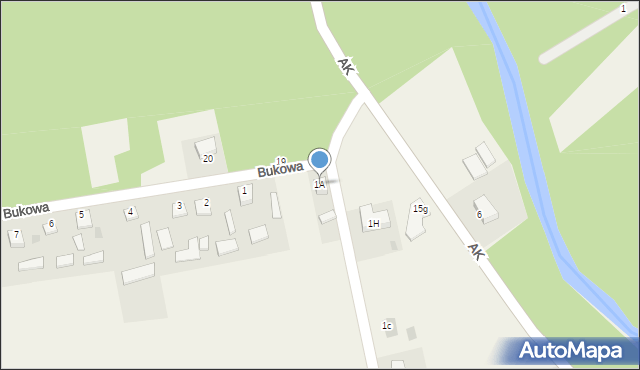 Jastkowice, Bukowa, 1A, mapa Jastkowice