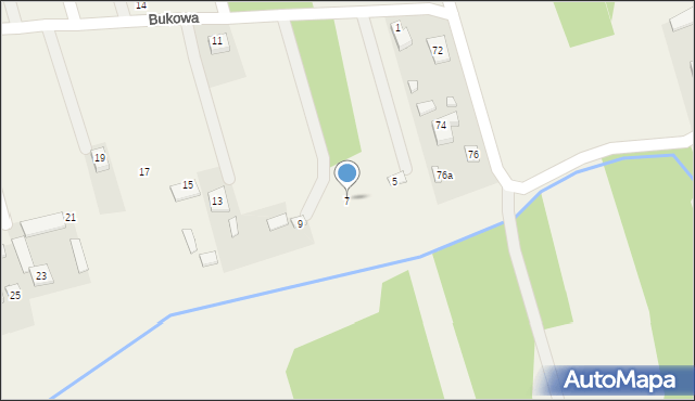 Jedlicze B, Bukowa, 7, mapa Jedlicze B