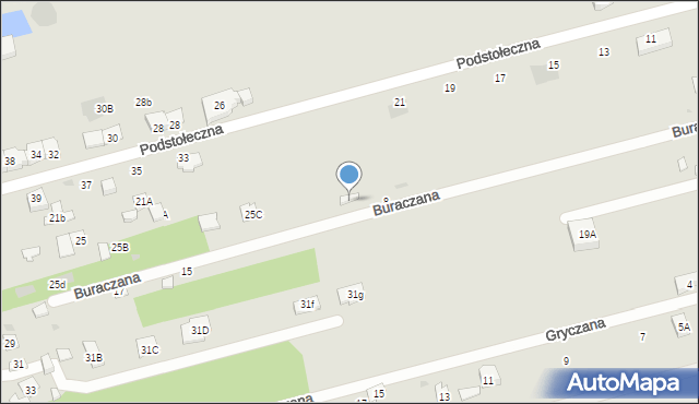 Józefów, Buraczana, 12, mapa Józefów