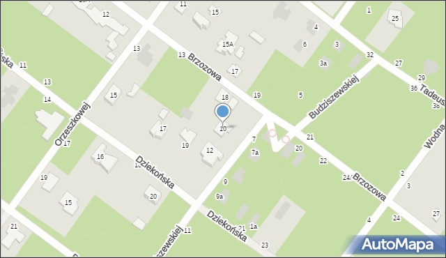 Józefów, Budziszewskiej Marii, 10, mapa Józefów
