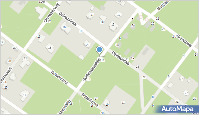 Józefów, Budziszewskiej Marii, 14, mapa Józefów