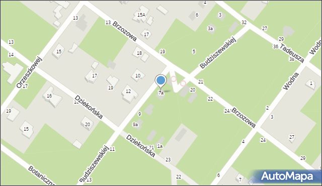 Józefów, Budziszewskiej Marii, 7a, mapa Józefów