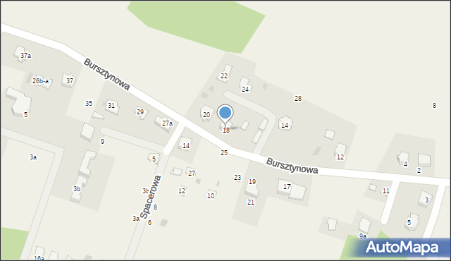 Junoszyno, Bursztynowa, 18, mapa Junoszyno