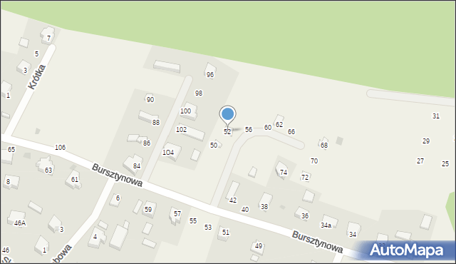 Junoszyno, Bursztynowa, 52, mapa Junoszyno