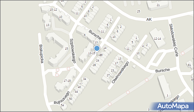 Kalisz, Bujnickiego Ignacego Adama, 22, mapa Kalisza