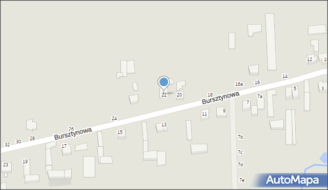 Kalisz, Bursztynowa, 22, mapa Kalisza