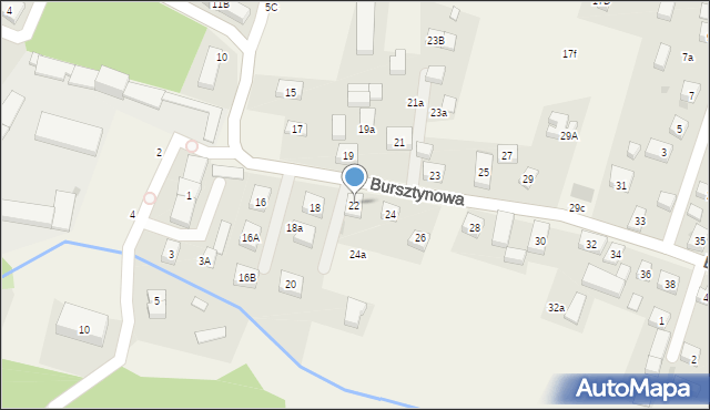 Kamień, Bursztynowa, 22, mapa Kamień